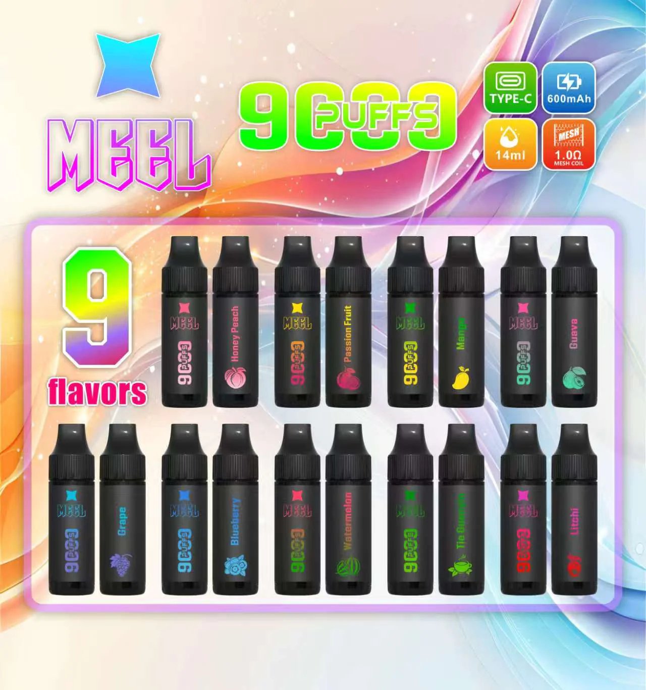 MEEL Marbo 9000口 Mesh 網狀發熱芯黑科技 14ml 驚人裝載容量天花板 旗艦級調香層次分明 強勁爆發力性能主機 台灣現貨 - 图片 2